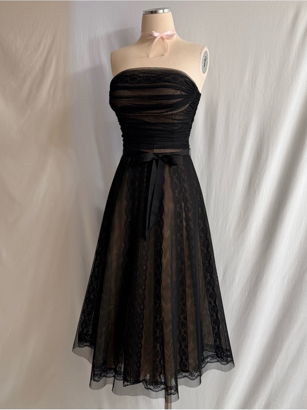 BCBG Strapless Fit N’ Flare Cocktail Dress